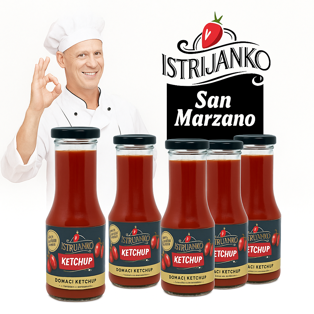 Domači kečap Istrijanko iz pelatov San Marzano 300g
